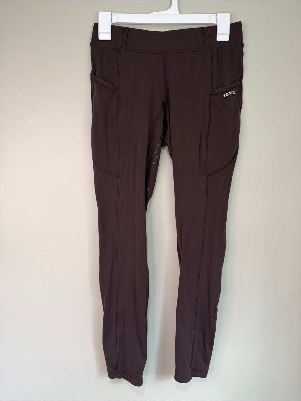 Kerrits Dark Brown Performance Riding Tights with Side Pockets Medium